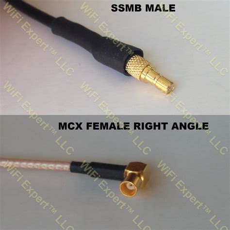 Rg Ssmb Male To Mcx Female Angle Coaxial Rf Pigtail Cable Rf