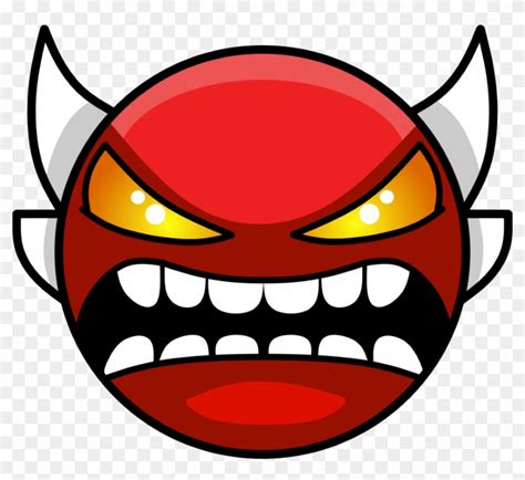 Demon Geometry Dash Insane Demon Face Free Transparent Png Clipart