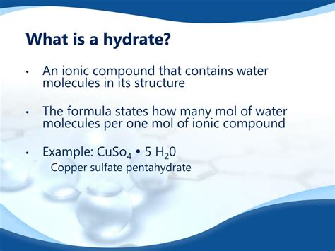 What Is The General Formula For A Hydrate