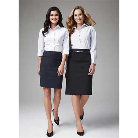 Classic Ladies Knee Length Skirt - BS128LS | Work Smart Uniforms ...