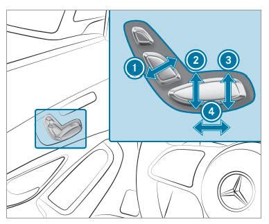 Mercedes Benz C Class W Owners Manual Adjusting The