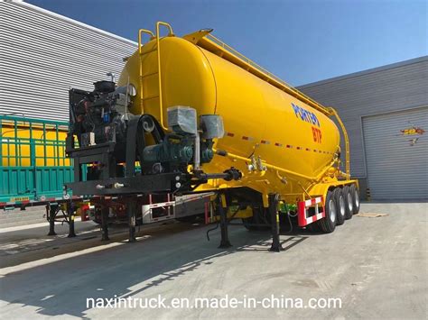 Concrete Tank Trailer 40t Bulk Cement Powder Bulker Tanker Semi Truck