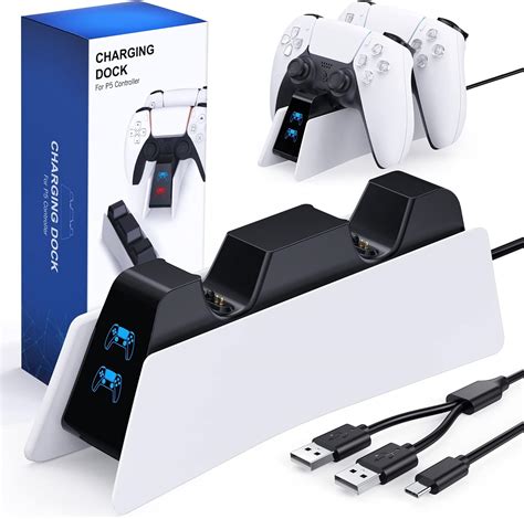 Buy Ps5 Charging Station Eumspo Ps5 Controller Charger Station Compatible With Dualsense