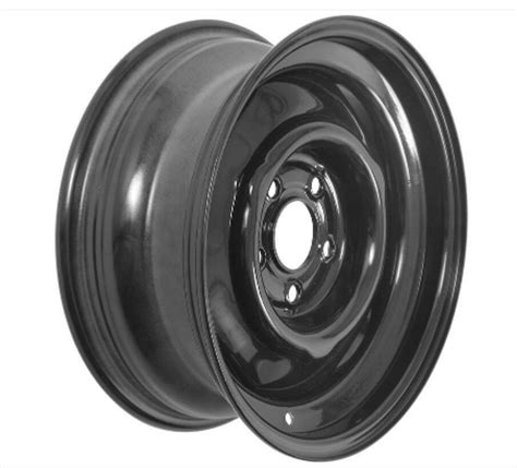 15x6 5 Hole 5 Bolt Circle Black Trailer Wheel