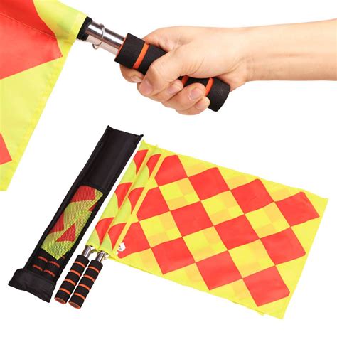 1 Set Soccer Referee Flags Football Linesman Flags Sports Game Referee