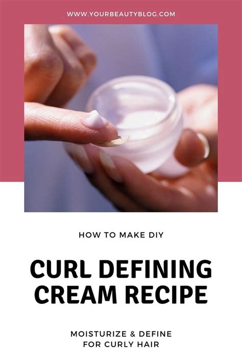 Diy Curl Defining Cream Recipe Moisturize And Define Curls Naturally