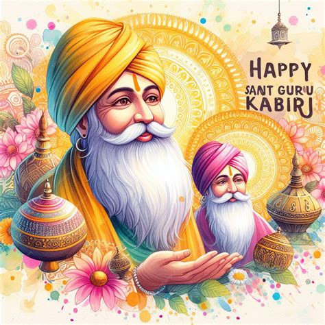 Premium Photo Watercolor Sant Guru Kabir Jayanti Background