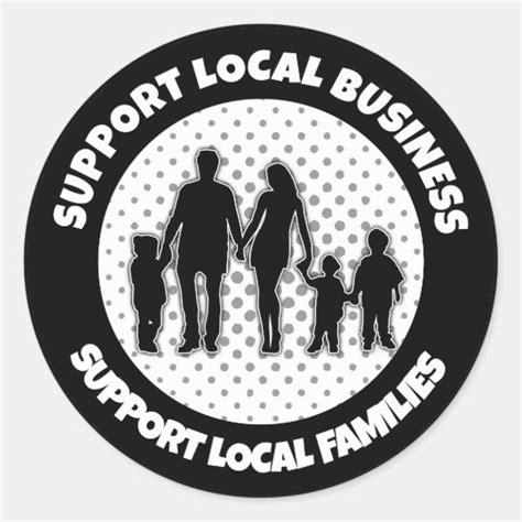 Support local business support families stickers | Zazzle.com