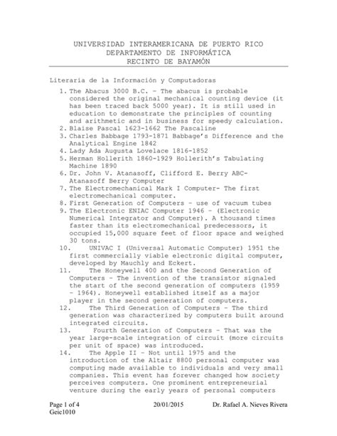 Bosquejo Examen Parcial Universidad Interamericana De Puerto Rico