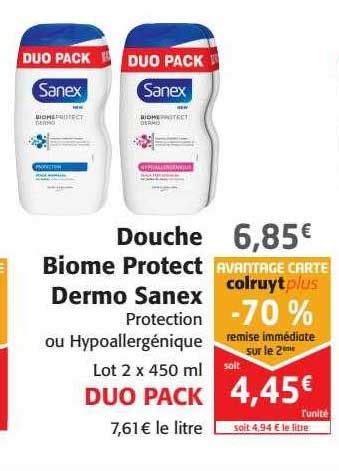 Promo Douche Biome Protect Dermo Sanex Chez Colruyt ICatalogue Fr