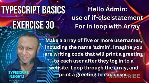 Typescript Basics Exercise Hello Admin Use Of If Else Statementan