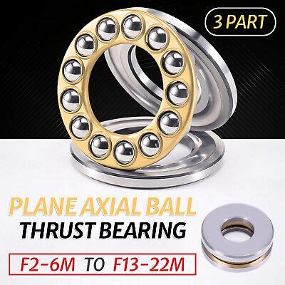 Miniature Plane Axial Ball Bearing Thrust Bearing ID 2 13mm 3 Part