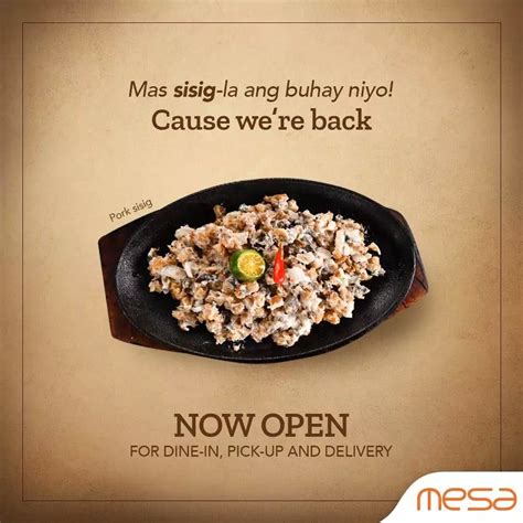 Mesa Menu Prices Philippines May Updated