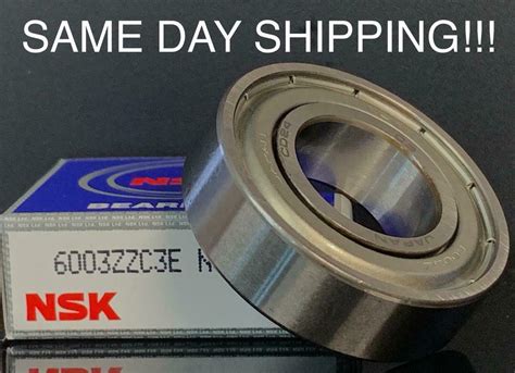 6003 ZZ NSK Deep Groove Radial Ball Bearing 17x35x10mm Rodavictoria USA