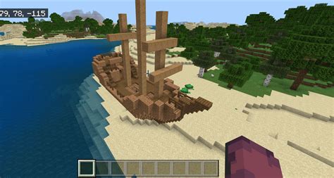 This incredible ship "wreck" at spawn. Seed: 6502269431976853093 : r ...