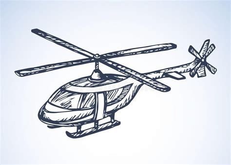 Helicopter Vector Drawing