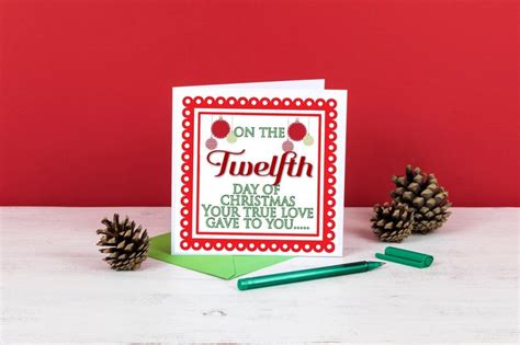 Twelve Days Of Christmas Card Set Cards For The Twelve Days Etsy