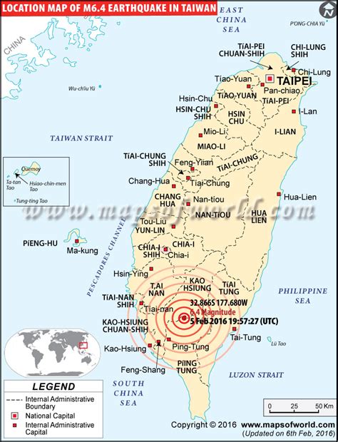 Earthquakes in Taiwan | Areas affected by Earthquakes in Taiwan