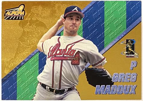 Greg Maddux 1998 Pacific Aurora Atlanta Braves Baseball Pennant Fever