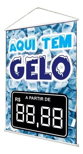 Placa Faixa Banner Aqui Tem Gelo Pre O Edit Vel Mercadolivre