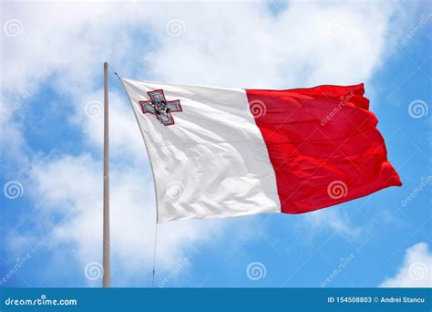 Flag Of Malta Stock Image Image Of Cloudy Freedom 154508803