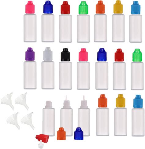 SmaUnicorn LDPE Squeezable Dropper Juice Bottle 20Pcs X 15ml Empty