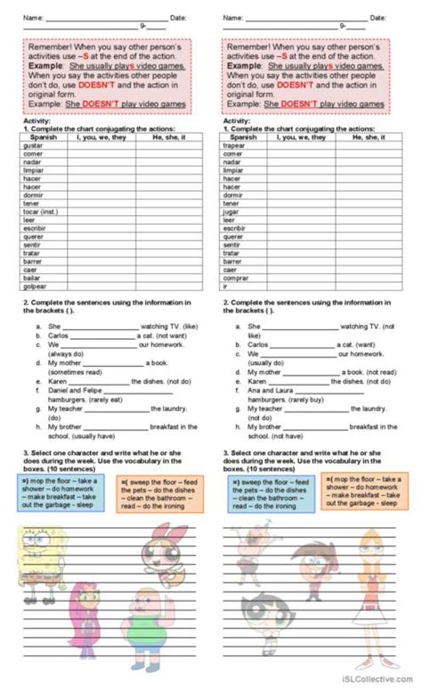 167 Chores English Esl Worksheets Pdf And Doc