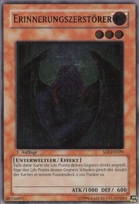 Recollectibles Sammelkarte Yugioh Karte Erinnerungszerstörer V2