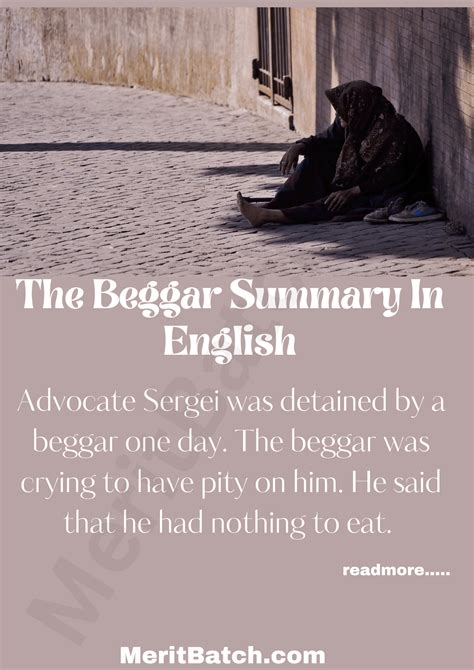 The Beggar Summary Class 9 English – Merit Batch