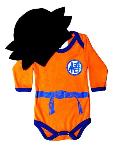 Body Bebê Temático Manga Longa Goku Dragon Ball Touquinha