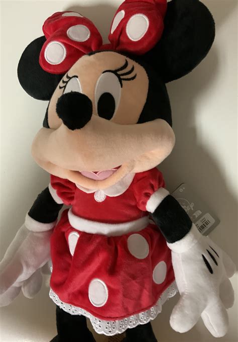 🐹 Disney Store Minnie Mouse Plush Red 18” 🆕 Ebay