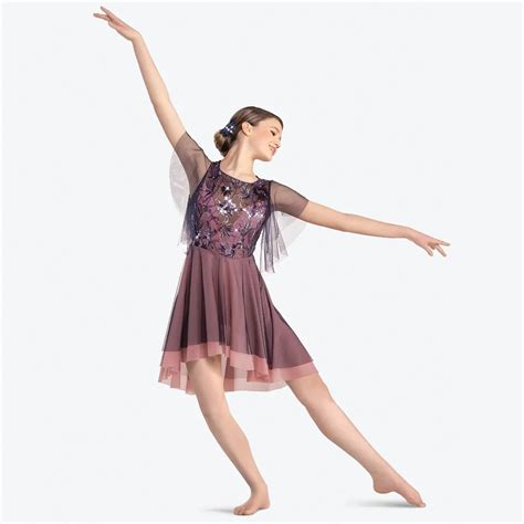 All Or Nothing Navy And Rose Lyrical Dance Dress The Dancers Shop Uk