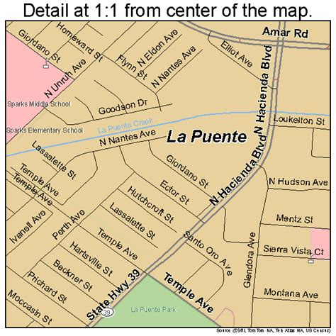 La Puente California Map - Amanda Marigold