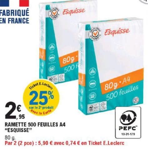 Promo Ramette Feuilles A Chez E Leclerc