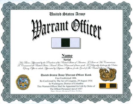 Army Warrant Officer Ranks