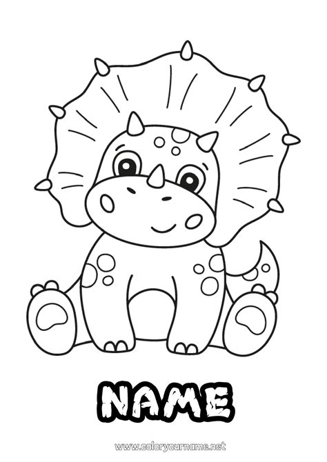 Cute Triceratops Drawing