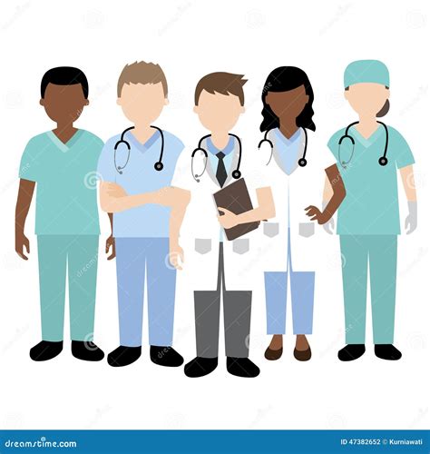 Doctor and medical team stock vector. Illustration of occupation - 47382652