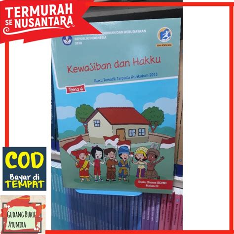 Jual Buku Tematik Siswa Sd Mi Kelas Tema Kewajiban Dan Hakku