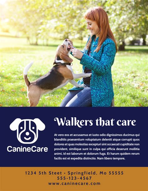 Dog Walking Promo Flyer Template Mycreativeshop