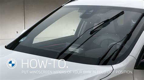 How To Put The Windscreen Wipers Of Your Bmw In Fold Out Position Bmw