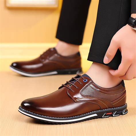 Men's Work Fashion Leather Shoes - CJdropshipping