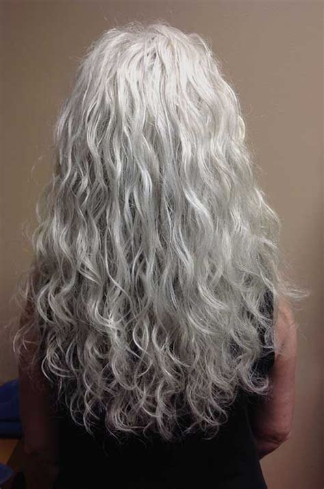 Time To Shine In Medium Length Hairstyles Long Gray Hair Grey Curly