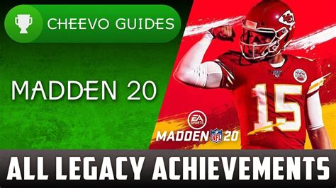 Madden NFL 20 HOW TO GET ALL LEGACY ACHIEVEMENTS TROPHIES XBOX ONE