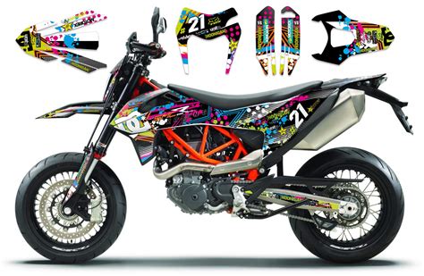 Grafiche Kit Piastre Decalcomania Per KTM 690 Smc R 19 20 Widowmaker