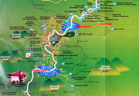 An Overview and Map of the Cameron Highlands in Malaysia | Travel and ...