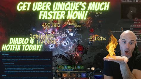 Get UBER UNIQUE S Much FASTER NOW Diablo 4 HOTFIX 12 20 YouTube