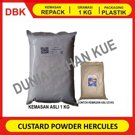 Jual HERCULES TEPUNG CUSTARD POWDER REPACK 1 KG TEPUNG CUSTARD