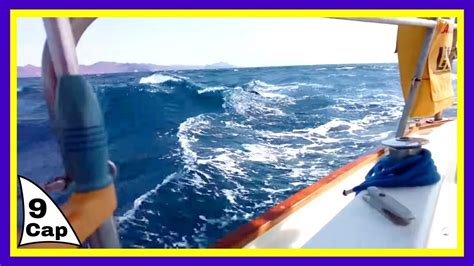 Velero Con Viento Fuerte Navegando En Cabo De Gata Navegar En Mar