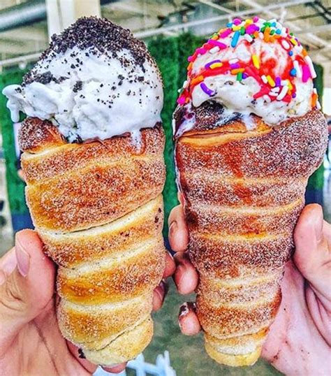 Doughnut Cones The Ice Cream Cone Gets Sweeter Recipe Chimney Cake