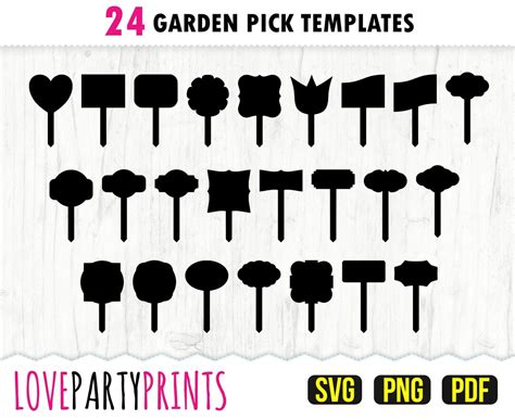 Garden Pick Svg Bundle 24 Svg Cut Files Laser Cut Files Etsy Ireland